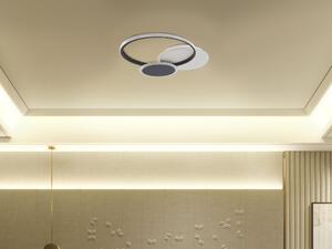 Lampada da soffitto in alluminio acrilico bianco e Nero integrato con luci a LED di forma rotonda plafoniera moderna glamour illuminazione Beliani