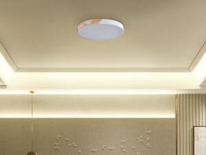 Lampada da soffitto bianca con luci a LED integrate in legno chiaro in acciaio acrilico di forma rotonda Illuminazione moderna decorativa Beliani