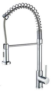Solidchoice - Rubinetto da cucina estraibile con 2 funzioni e rotazione a 360° in cromo