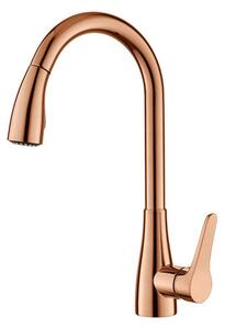 Solidchoice - Rubinetto da cucina girevole a 360 gradi in rosa oro