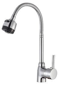 Solidchoice - Rubinetto da cucina in ottone con acqua calda e fredda