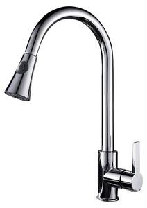 Solidchoice - Rubinetto da cucina con acqua calda e fredda, estensibile