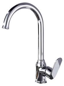 Solidchoice - Rubinetto da cucina in ottone massiccio per acqua calda e fredda