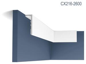 Orac Decor CX216-2600: listello angolare, modanatura per soffitto, profilo per illuminazione indiretta, lunghezza 2,6 metri