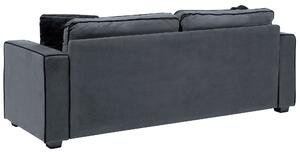 Cuscini decorativi con braccioli colore grigio per divano a 3 posti accessori soggiorno camera da letto Beliani