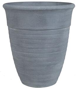 Vaso per piante Fioriera in poliresina in pietra grigia solida quadrata ø 50 cm per tutte le stagioni Beliani