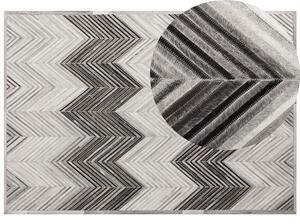 Tappeto tappetino colore Grigio 160 x 230 cm a pelo corto Pelle Bovina Patchwork Beliani