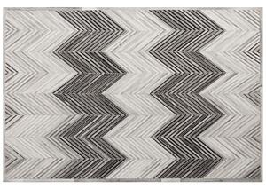 Tappeto tappetino colore Grigio 160 x 230 cm a pelo corto Pelle Bovina Patchwork Beliani