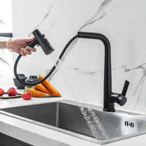Solidchoice - Rubinetto da cucina con soffione estraibile e rotazione a 360°