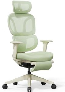Sedia da ufficio ergonomica BS5LG-M2, con poggiapiedi, verde