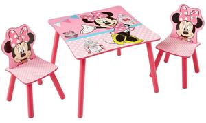 Disney Tavolo con 2 Sedie di Minnie 63x63x45 cm Rosa WORL222013