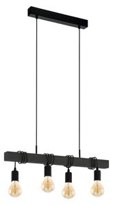 Eglo 44061 - Lampadario a cavo TOWNSHEND 4xE27/40W/230V nero
