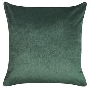 Set di 2 cuscini decorativi velluto Verde 45 x 45 cm Stampa motivo Viso Accessori decorativi Glamour Beliani