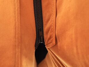 Letto imbottito moderno in velluto di colore arancione 140 x 200 cm moderno elegante Beliani