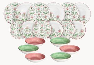 Servizio di piatti in porcellana Madison Lolita, 6 persone, set da 18
