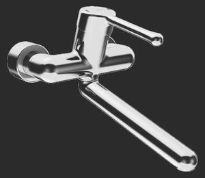 HANSA HANSAMEDIPRO protec Mitigeur de lavabo, saillie 311 mm, levier de commande long, chromé, 02572206, 02572206
