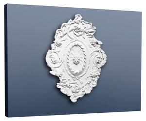 Orac R22 Luxxus Rosone da soffitto Rosone Cornice Profilo decorativo Stucco Classico Antico Floreale Decorazione da parete Bianco | 77 Cm Diametro