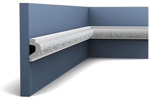 Orac Decor P3020 Luxxus Modanatura per pareti resistente agli urti Modanatura decorativa Modanatura a fregio Decorazione a stucco Profilo dettagliato a rilievo netto | 2 metri