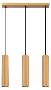 Lampada a sospensione KARBON 3L oro 3xGU10 10W alluminio 98x6.5x45cm Sollux Lighting