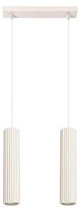 Lampada a sospensione KARBON 2 beige 2xGU10 10W alluminio 90x6.5x30cm Sollux Lighting