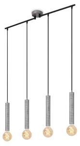 Briloner Leuchten LONGA - Lampade a sospensione - 4031044 - Silver Crafted - 4 luci - Attacco E27 max. 60 Watt - 85 x 10 x 110 cm