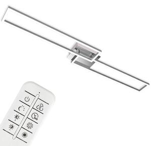 Plafoniera BRILONER LEUCHTEN FRAME, 40 W, 4400 lm, IP20, cromo-alluminio, metallo-plastica, dimmerabile, CCT, 110 x 24,8 x 7,8 cm