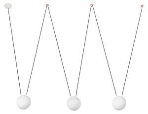 Lampada a sospensione MINE SPACE a 3 luci, bianco