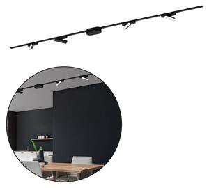Sistema di binari Briloner Luxtrail, set completo, 4 faretti LED, nero