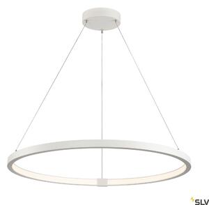 Una lampada a sospensione Dali 80 PD LED dimmerabile colore della luce commutabile Ø80 cm bianco opaco