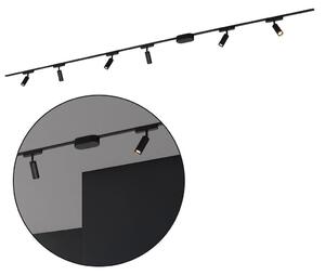 Sistema di binari Briloner Luxtrail, set completo, 6x spot LED, nero