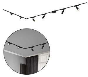 Sistema a binario Briloner Luxtrail, 4x faretti LED, 2x tracklight LED, forma a L