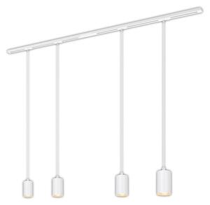 Sistema a binario Briloner Rail, set completo, 4x pendenti GU10, alimentazione, bianco, 1,5 m