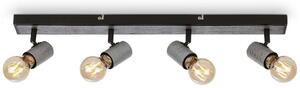 Lampada da soffitto Spot orientabile 4xE27 60W IP20 argento anticato metallo Briloner