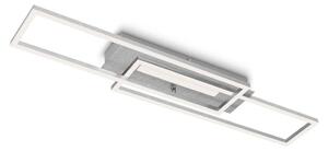 Lampada da soffitto a LED con funzione memoria, commutabile separatamente, 40 W, metallo argento Briloner