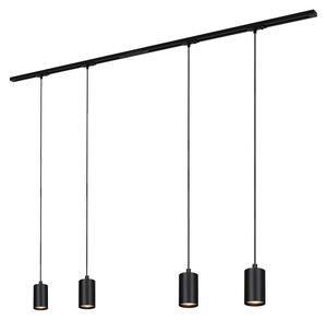 Sistema a binario Briloner Rail, set completo, 4x pendenti GU10, alimentazione, nero, 1,5 m