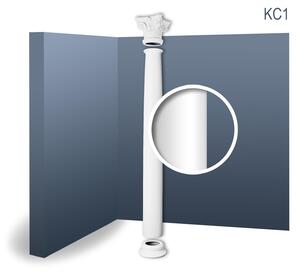 Orac Decor Kc1 Luxxus Colonne piene Set completo Colonna decorativa in stucco bianco antico forma rotonda classica alta qualità | 2,42 metri