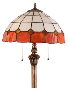 Brilagi - Lampada da terra in vetro Tiffany SIENNA 2xE27/60W/230V
