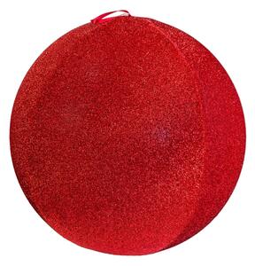 Sfera gonfiabile tessuto effetto glitter rosso cm ø60h60