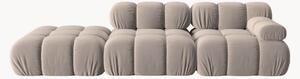 Chaise longue componibile 4 posti in velluto Tropea, larg. 282 cm