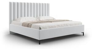 Letto matrimoniale imbottito grigio chiaro con contenitore con griglia 140x200 cm Casey - Mazzini Beds