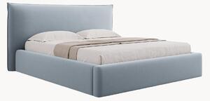 Letto imbottito effetto velluto con contenitore Elio