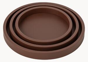 Set di 3 vassoi decorativi in similpelle Irene