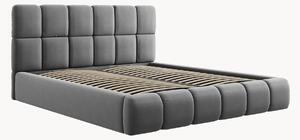 Letto imbottito effetto velluto con contenitore Tropea