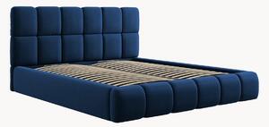 Letto imbottito effetto velluto con contenitore Tropea