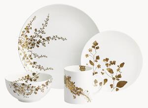 Servizio di piatti in Fine Bone China Vera Wang Jardin, 1 persona, set da 4