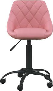 Sedia da Ufficio Rosa in Velluto