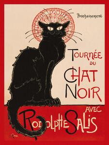 Stampa artistica Tourn e Du Chat Noir in Red The Black Cat - Th ophile Steinlen, (30 x 40 cm)