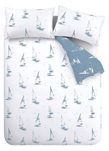 Set copripiumino e federa blu per letto matrimoniale 3 pezzi 200x200 cm Salcombe Boats – Catherine Lansfield