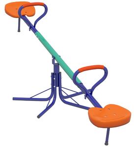 Outsunny Altalena a Bilico per Bambini 3-8 Anni con Rotazione a 360°, in Acciaio e PP, 192x60x60 cm|Aosom