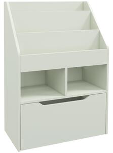HOMCOM Piccola Libreria per Bambini con Ripiani e Cassetto in MDF, 60x29.9x90cm, Verde